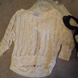 Poof brand! lace shirt